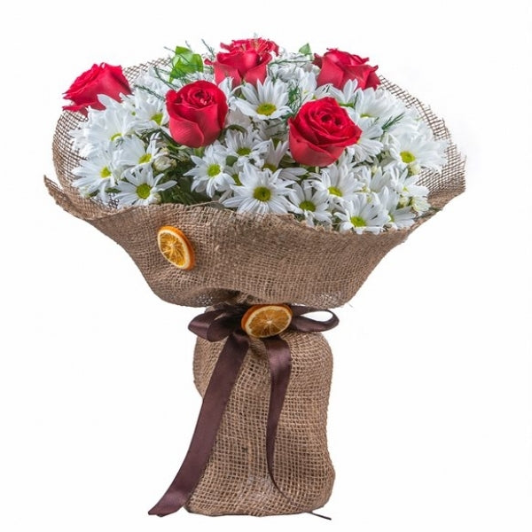 Papatya ve Gül buketı