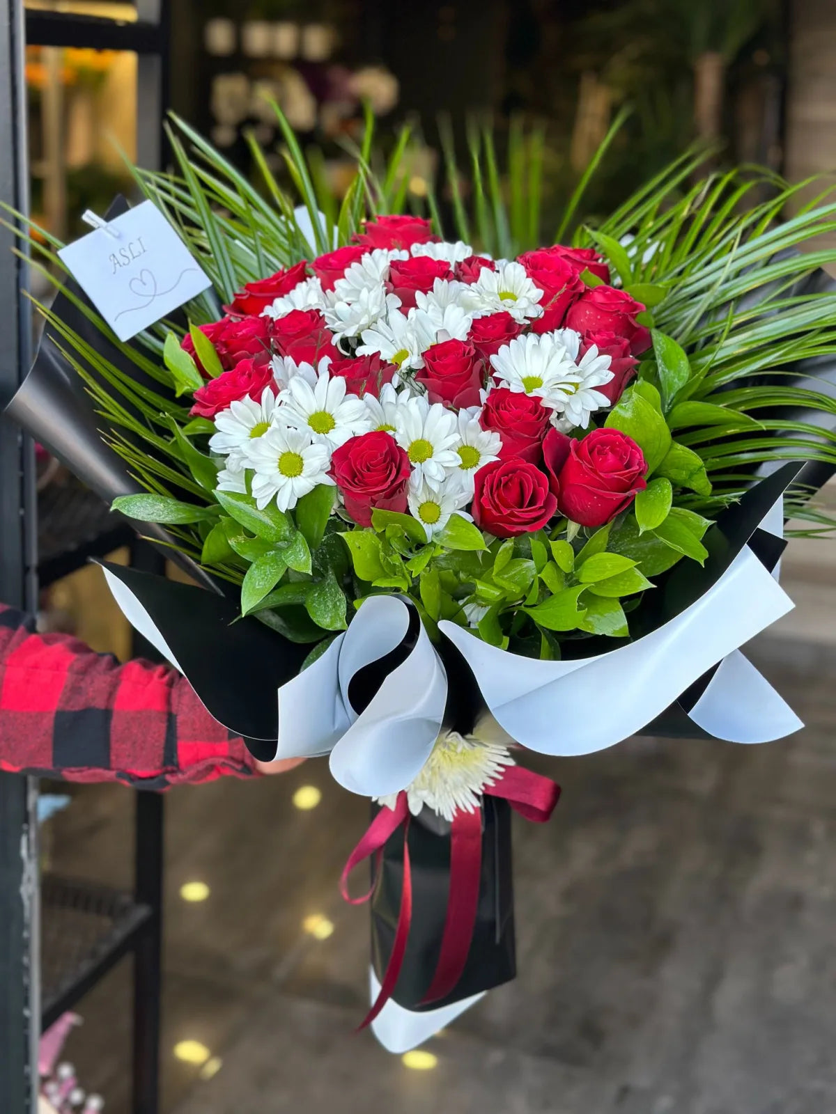 Canlı Gül Papatya Buket