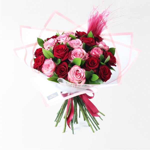 Pembe Kırmızı Gül Buket